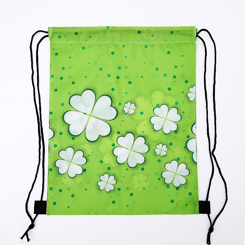 sports Drawstring Backpack,Saint Patrick's Day , storage bag printed polyester bundle pocket: GC-074