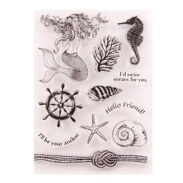 1 Uds PET transparente sello impresora sello letra de alfabeto Animal sellos transparentes suministros de oficina sellos Scrapbooking DIY: D