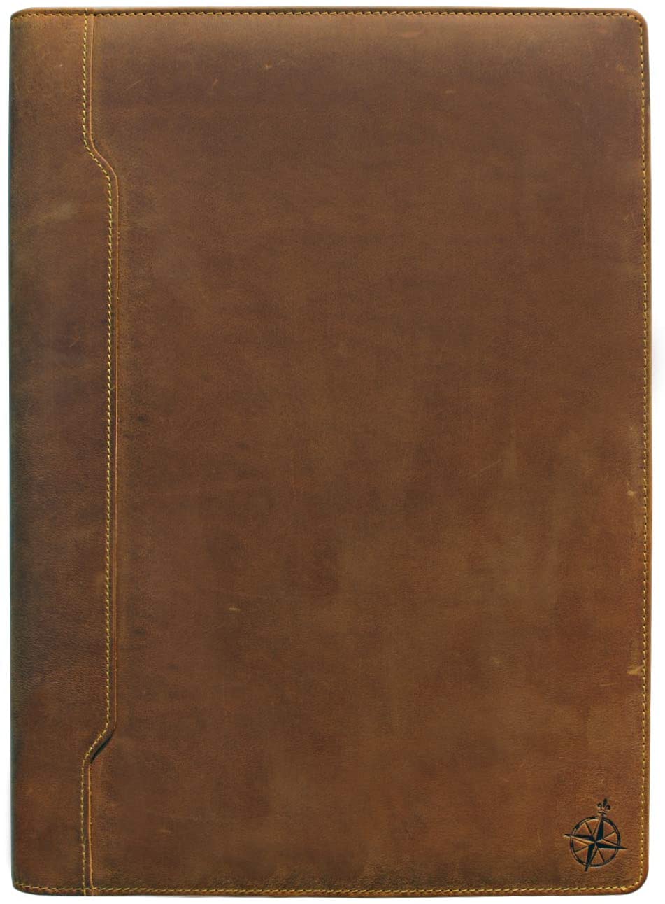 Leather Planner Cover Agenda Organizer A4+ Planner Cover Leather Daily Journal Cover with Writing Pad: Default Title