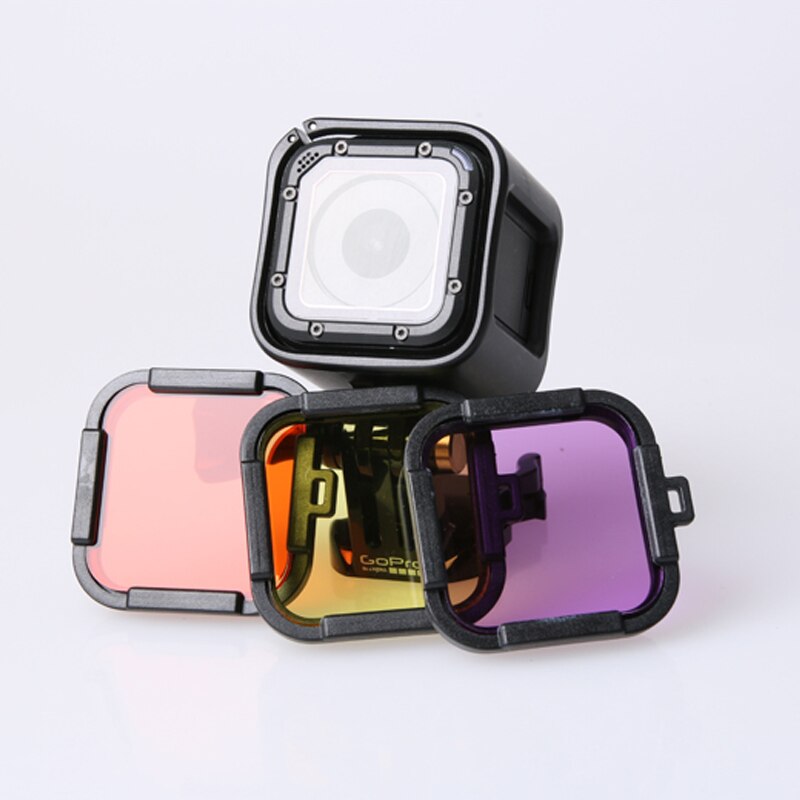 Filtro de lentes para cámara go pro hero 5 session Hero 4, filtro uv de buceo para Gopro HERO 4 s /5s, accesorios de cámara de 4S, 3 uds.