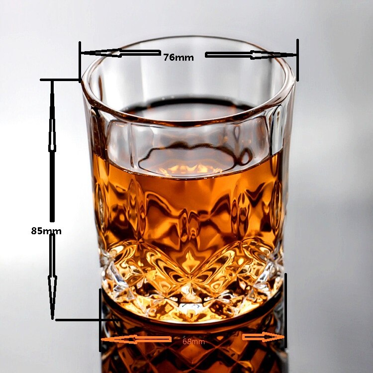 Vaso de Whisky sin plomo, vasos grandes de Rock para Whisky Scotch,Bourbon, cócteles antiguos o bebidas de Bar. 1 ud.