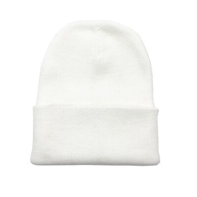 Bonnet unisexe solide | Mélange de laine, bonnet unisexe, bonnet d'automne et d'hiver, casquette tricotée chaude pour hommes et femmes, chapeaux Gorro bonnets de Ski: White