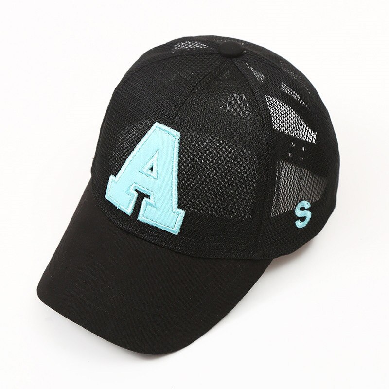 Casquette de Baseball avec lettres pour bébé, chapeau pour bébé, respirant, pour la plage en plein air, pour enfants, garçon et fille, accessoires, printemps et été: blue