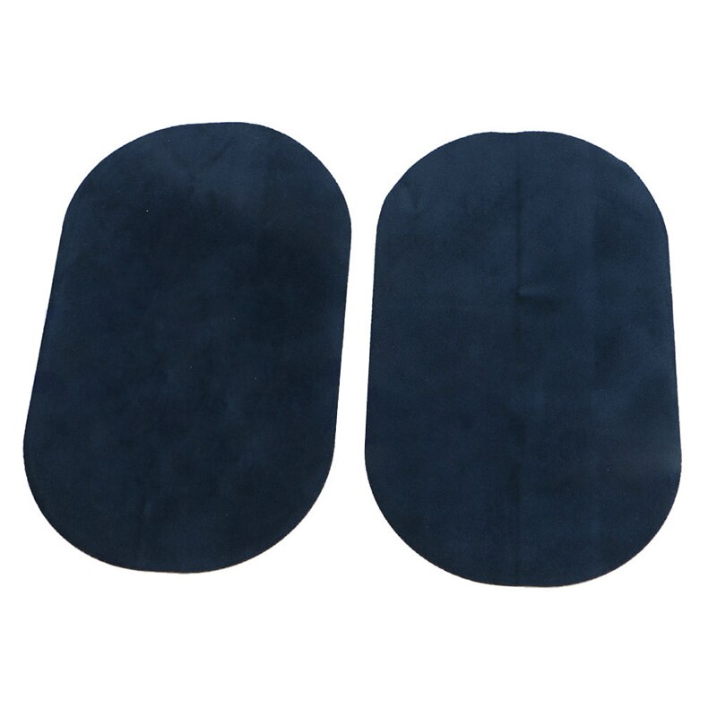 Patch de broderie ovale simple à repasser, à coudre, pour réparer les vêtements, les coudes, les genoux, les autocollants, les applications décoratives en tissu à coudre: Bleu foncé