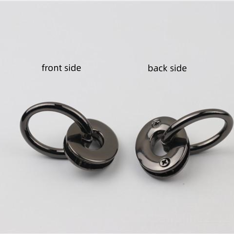 Accesorios de Hardware para bolsos y bolsos, bolso de botón de mano con asa, accesorios de Hardware: Negro