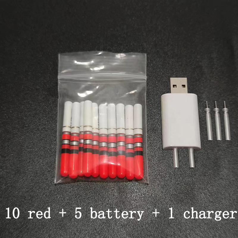 10 unids/lote palo de luz de pesca nocturna con batería CR322 barra de luz LED para accesorio de flotador luminoso funciona con batería CR322 A417: Morado