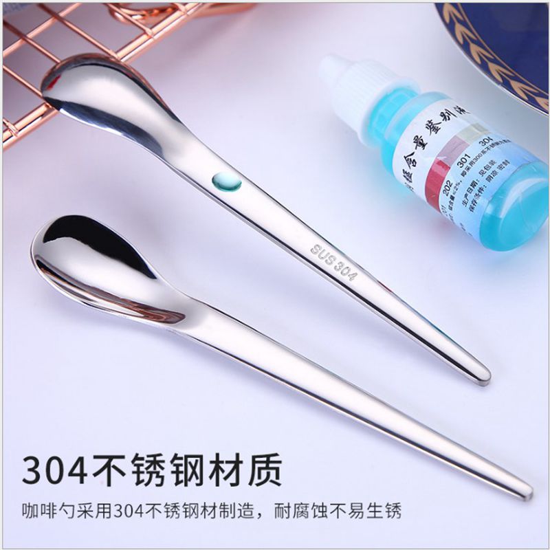 304 Stainless Steel Coffee Spoon Stirring Spoon Titanium Plated Ice Cream Dessert Spoon Japanese Style Small Spoon