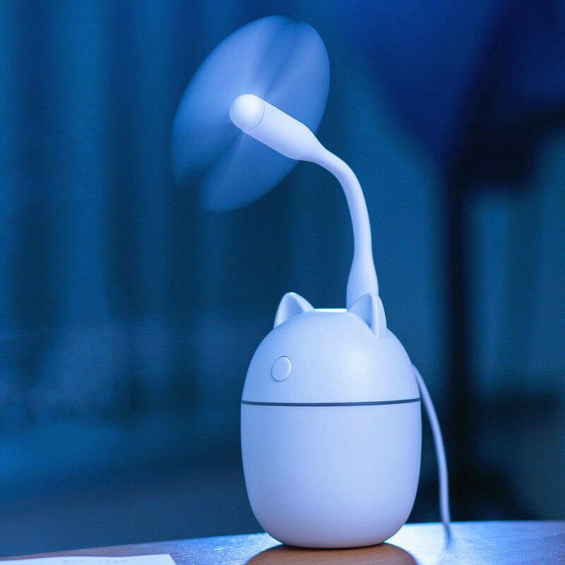 220ML Air Humidifier Fan Aroma Essential Oil Diffuser USB Plug with LED Night Lamp Mini for Home Spa Car Mist Spray Aromatherapy