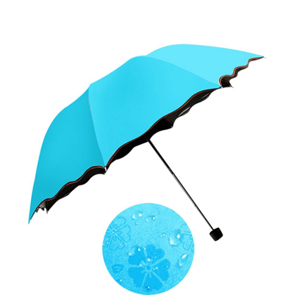 Magic Folding Sun Umbrella Anti UV Windproof Umbrella Raining Blossom Umbrella with Water Portable for Women Girls Travel