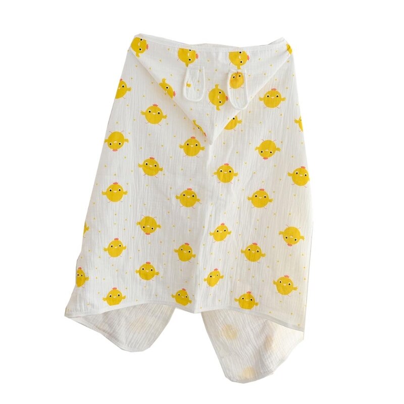 Toalla de baño con capucha para bebé y niño, bata de baño con estampado de dibujos animados, manta envolvente, capa absorbente de algodón suave, Poncho, bata para niño: Y