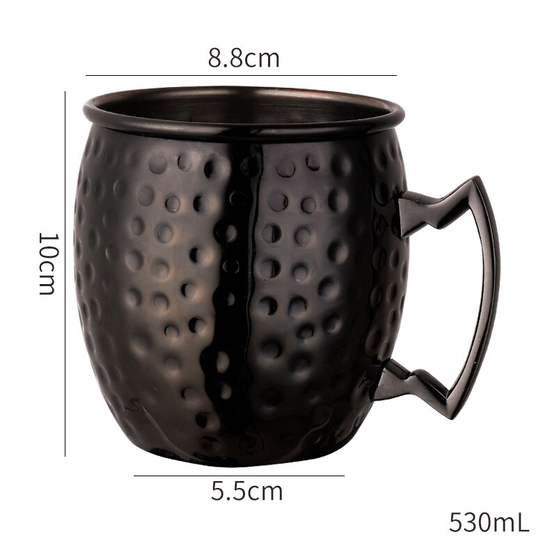1 stk 530 ml metall vinglass kobberbelagt krus moscow mule kopp høykapasitets ølkopper cocktailglass bar fest drikkevarer: C kopp