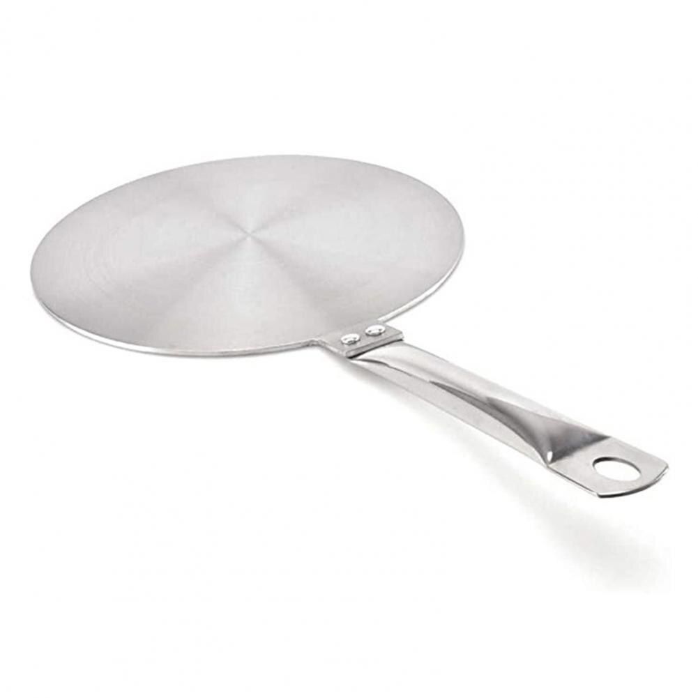 Heat Diffuser with Handle Heat-absorbing Thaw Plate Stainless Steel Thermal Plate Cooking Heat Conduction Plate for Kitchen: 22cm