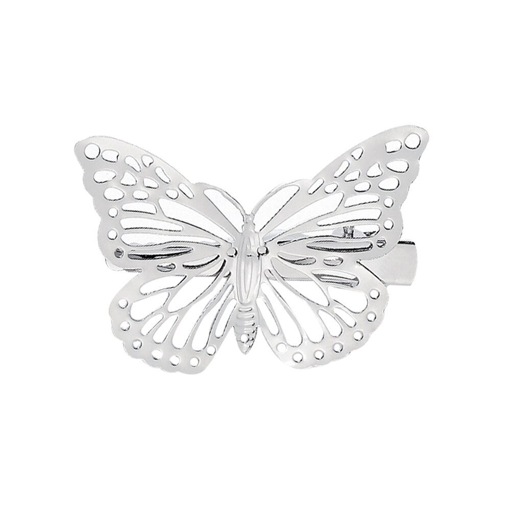 Hoofdtooi Side Clip Netto Rood Hetzelfde Boog Haarspeld Kant Clip Eenvoudige Haarspeld Haar Accessoires: silver