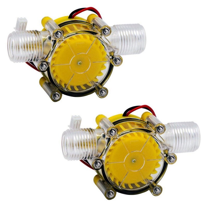 2X 10W Water Flow Pump Mini Hydro Generator Turbine Flow Hydraulic Conversion 12V: Default Title