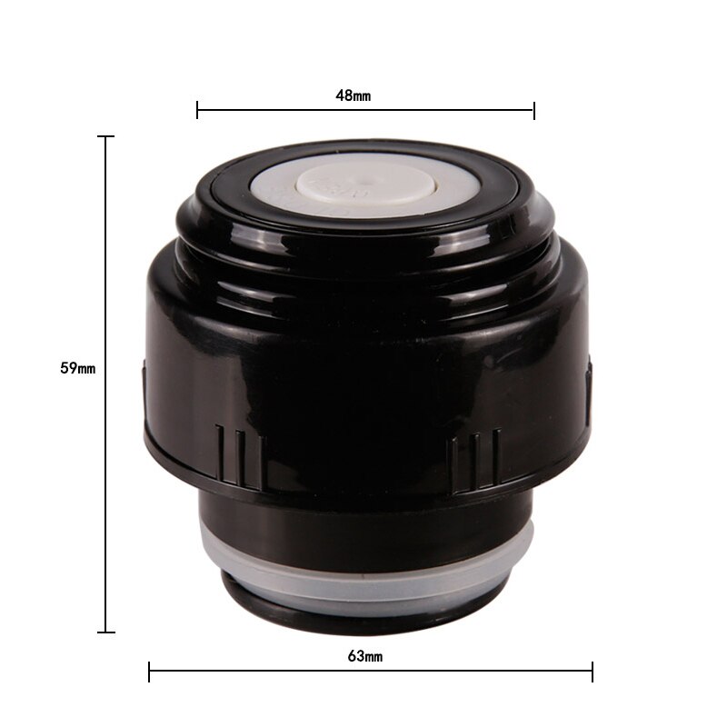1/2/5PCS 4,5/5,2 cm Outdoor Reise Tasse Vakuum Glaskolben Deckel Drink Becher Outlet Glaskolben abdeckung Edelstahl Thermoskannen Zubehör: 5pcs / 5.2cm white-black