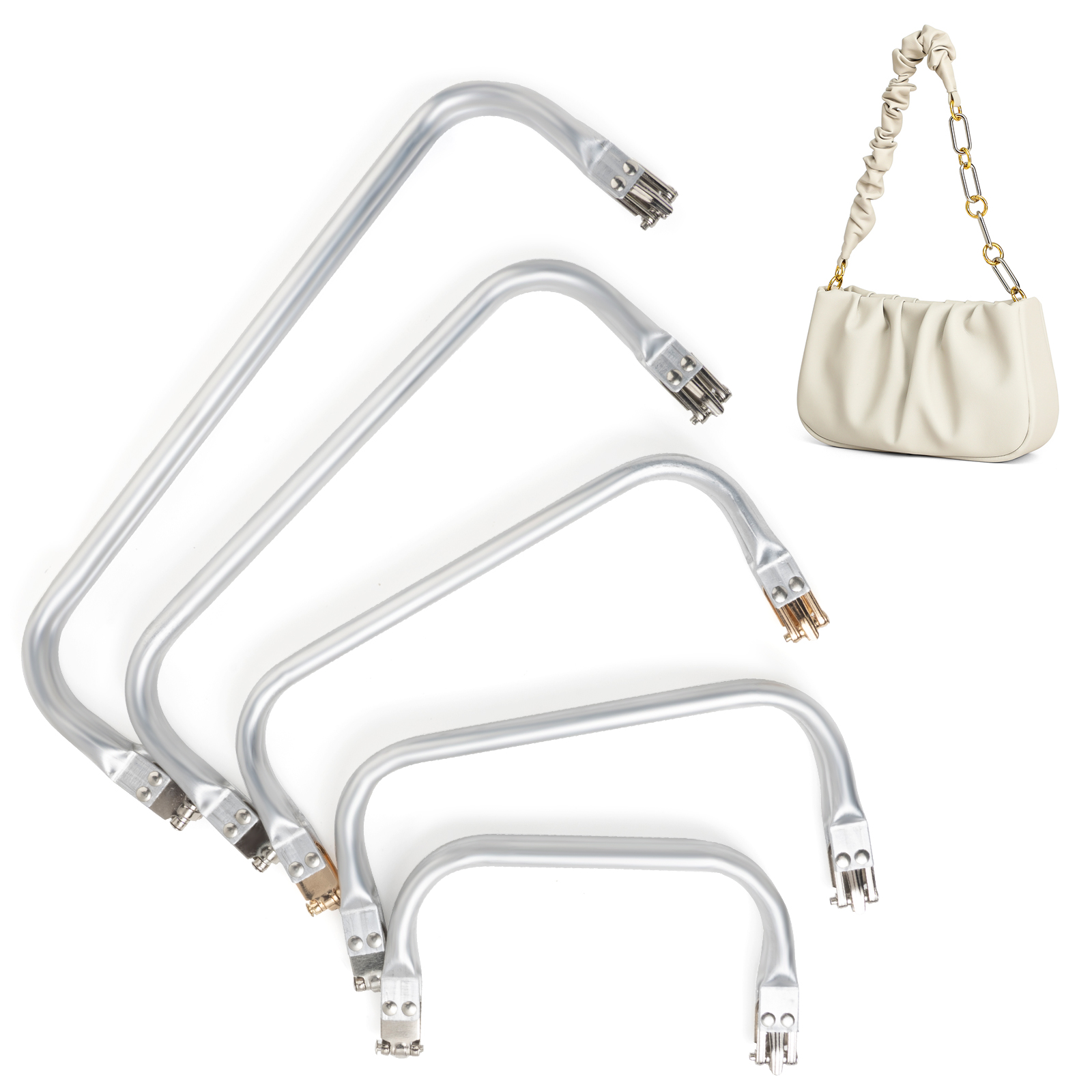 Bag Frame For Wallet Doctor Purse Frame Metal Aluminum Tube Frame Bag Handle Accessories Clutch Bag Parts