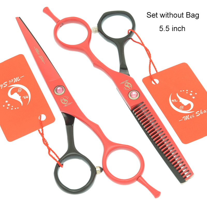 Meisha 5.5 inch Hairdressing Cutting Scissors Sharp Edge Thinning Shears Stainless Steel Hair Cut Tools A0020A: A0020A-02-55