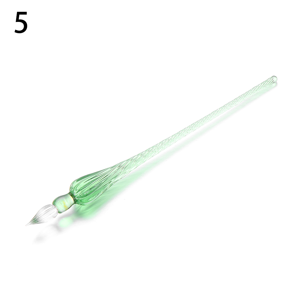 1Pcs Sicher Paket Vintage Glas Dip Tauch Stift Halter Unterschrift Füllung Tinte Brunnen Stifte Handgemachte Glas Dip Brunnen Stift: A5