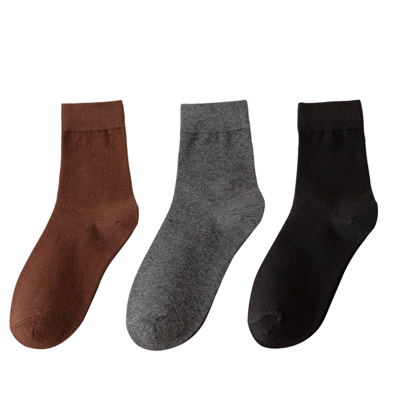 Calcetines Mujer Algodón Color Sólido Otoño Primavera Suave Transpirable: Oro