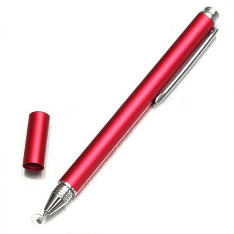 Mobile Phone Strong Compatibility Touch Screen Stylus Fine Point Round Thin Tip Capacitive Stylus Pen for iPhone iPad Mini 2 3 4: Hot Red