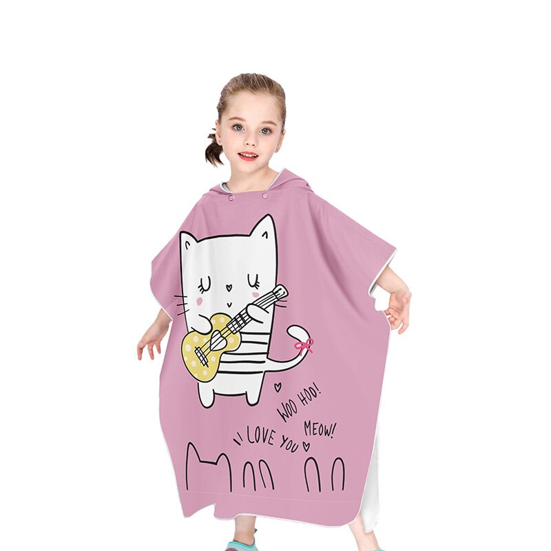 Eenhoorn Childrens Hooded Strandlaken Cartoon Meisjes Seaside Veranderende Gewaad Handdoek Dieren Jongens Meisjes Strand Mantel: 03B