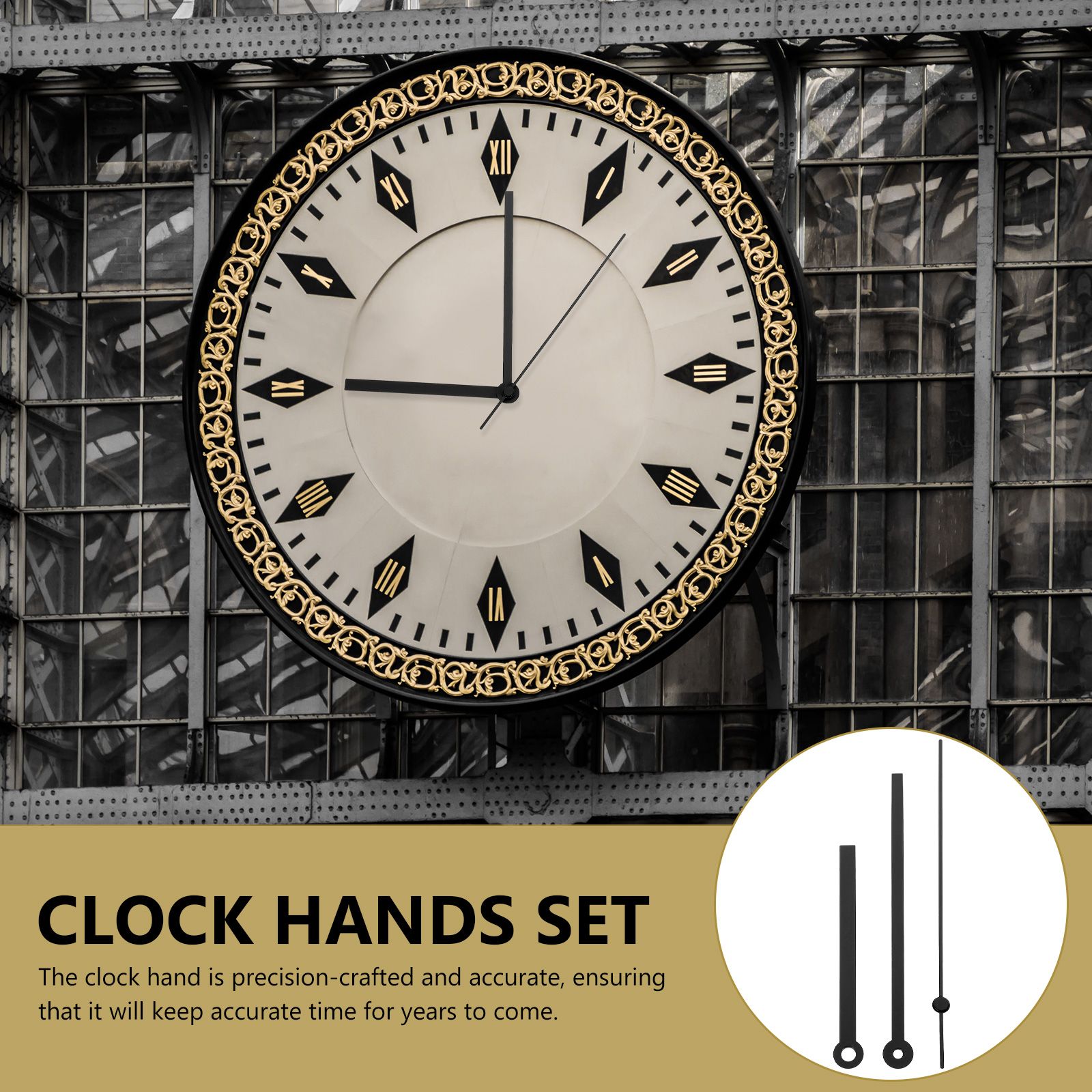 10 Sets Wall Clock Hand Hands Bulk DIY Large Digital Watch Repair Kit Aluminum Office