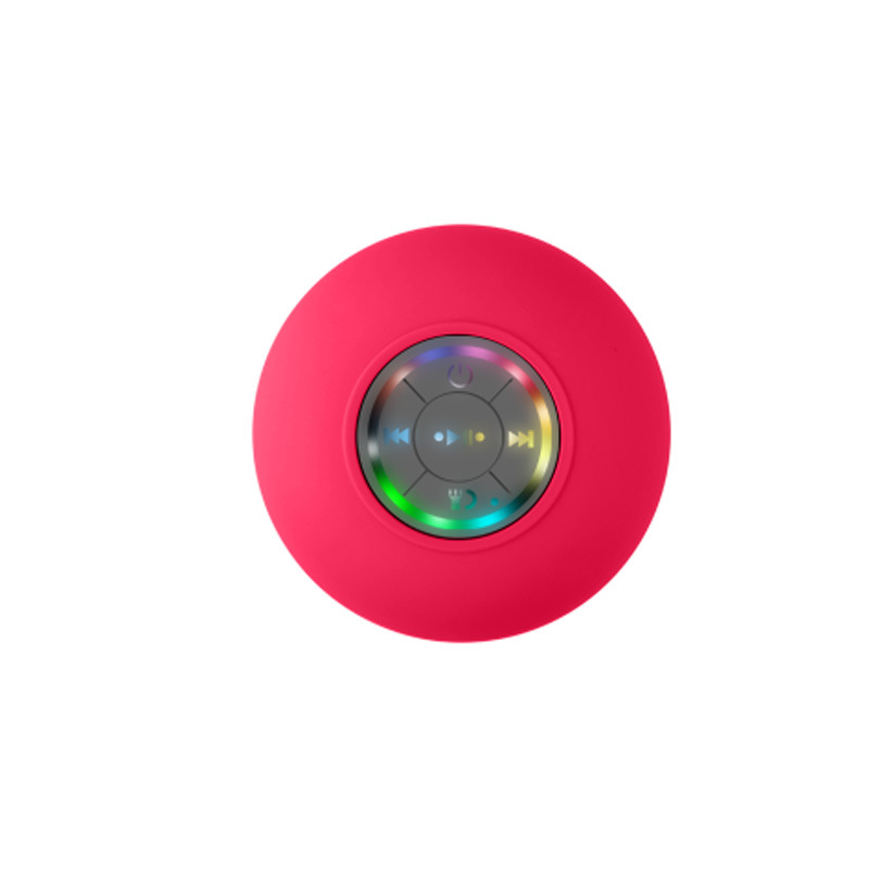 Mini-Bluetooth-Lautsprecher, wasserdicht, für Badezimmer, Audio-, kabellose Duschlautsprecher, RGB-Licht für Telefon, Soundbar, freihändiger Autolautsprecher: verrotten