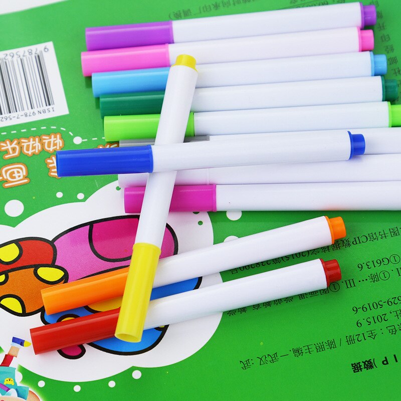 12 st färger flytande krita pennor för väggdekal barnrum svart tavla raderbar icke-damm krita avtagbar markör brevpapper