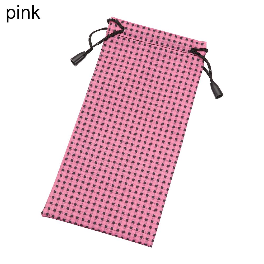 Sac en tissu imprimé pour lunettes, 1 pièce, pochette de lunettes de soleil étanche à la poussière, sac de transport pour lunettes optiques: pink