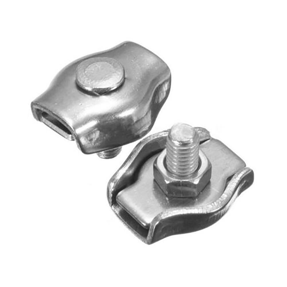 2Pcs M2-M8 Stainless Steel Wire Rope Single Grip Clips Cable Clamps Caliper
