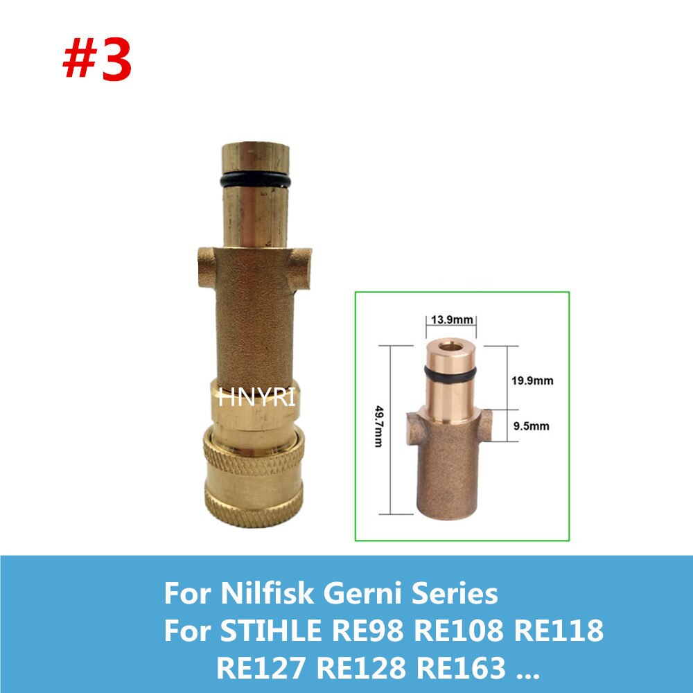 HNYRI myjka ciśnieniowa męski Adapter G1/4 &quot;szybkozłączka do Karcher/LAVOR/Gerni/Aquatak/Parkside Cleaning Machine: Type 3