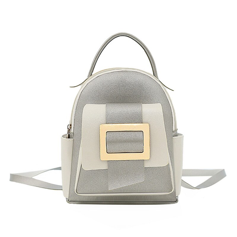 Frauen Rucksack Empfindliche Junge Mädchen Ich bin Freien Straße Rucksack Mini Tasche Lässig Koreanischen Stil Weibliche Rucksack: silber-