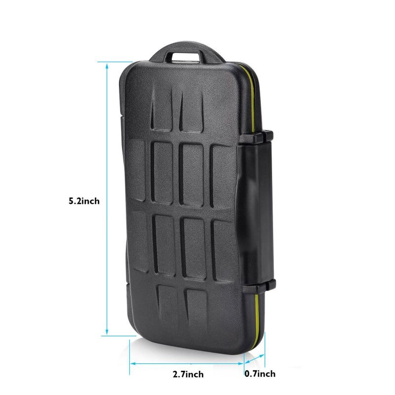 Multi-grid Large Waterproof Memory Card Case Anti-Shock 12SD+12TF Capacity Storage Holder Box Cases for SD/ SDHC/ SDXC/TF Cards