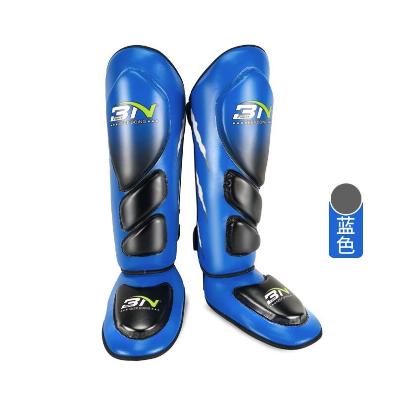 BN Thicker Boxing Shin Guards KickBoxing EVA Full Protection Muay Thai Sanda Kick Leg Warmers Shin Pads Taekwondo Ankle Guard