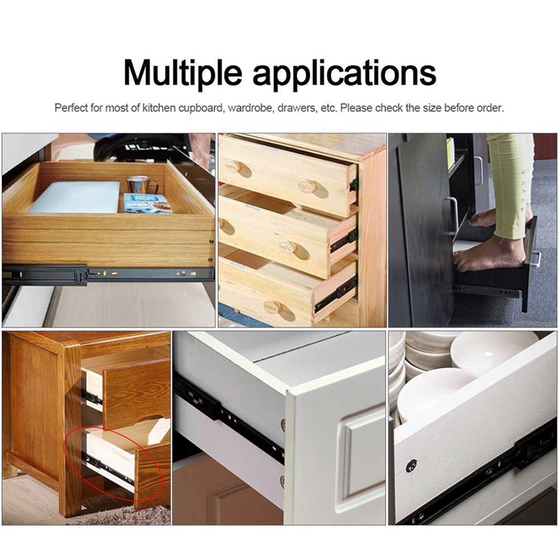 4 Stuks Ladegeleiders Kast Kast Rail Sliding Lade Gids Voor Meubels Keukenkast Hardware (6 Inch)