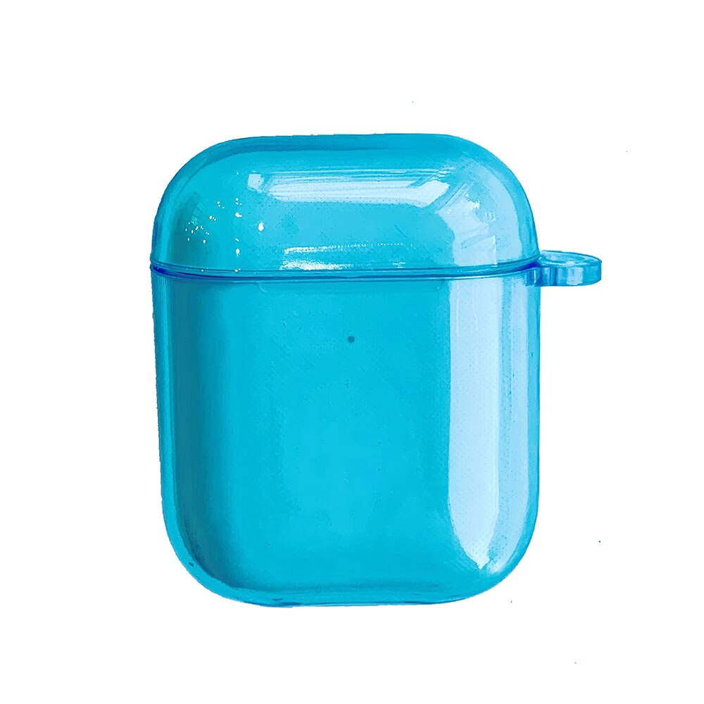 Transparent Fluorescence Color Earphone Cover For Apple AirPods Pro 3 Air Pods 2 Soft Silicone Fancy Case Clear TPU Accessories: b For Airpods 1 2