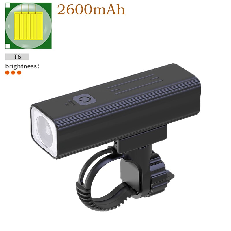 XHP90 Fahrrad Licht P50 LED USB Aufladbare T6/L2 Leistungsstarke Wasserdicht Vorne Scheinwerfer 3200mAh Neue MTB Radfahren Taschenlampe Energie: T6-2600mAh