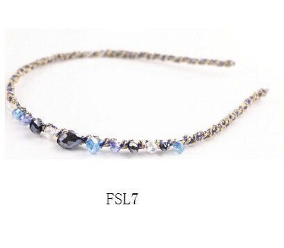 Vrouwen glanzende luxe haarbanden met strass, antislip rand, kleurrijke diamanten haarringen, haaraccessoires voor vrouwen, kristallen hoofdbanden: Dfsl 7