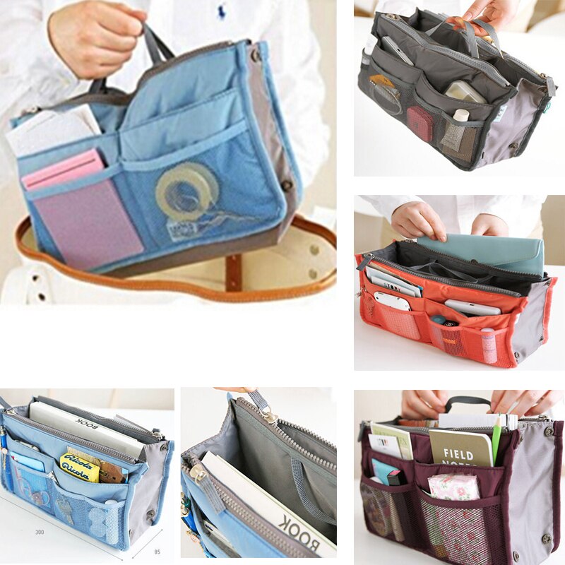 Delle donne Sacchetto Cosmetico di Grande Inserto Dell'organizzatore Della Borsa di Trucco Del Sacchetto Multi Funzionale Delle Donne Cosmetico di Immagazzinaggio di Borse Da Viaggio