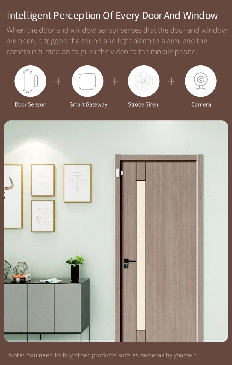 ZigBee Smart Window Door Sensor Door Open / Closed Detectors App Notification Alert Alarm Door And Window Sensor Detector