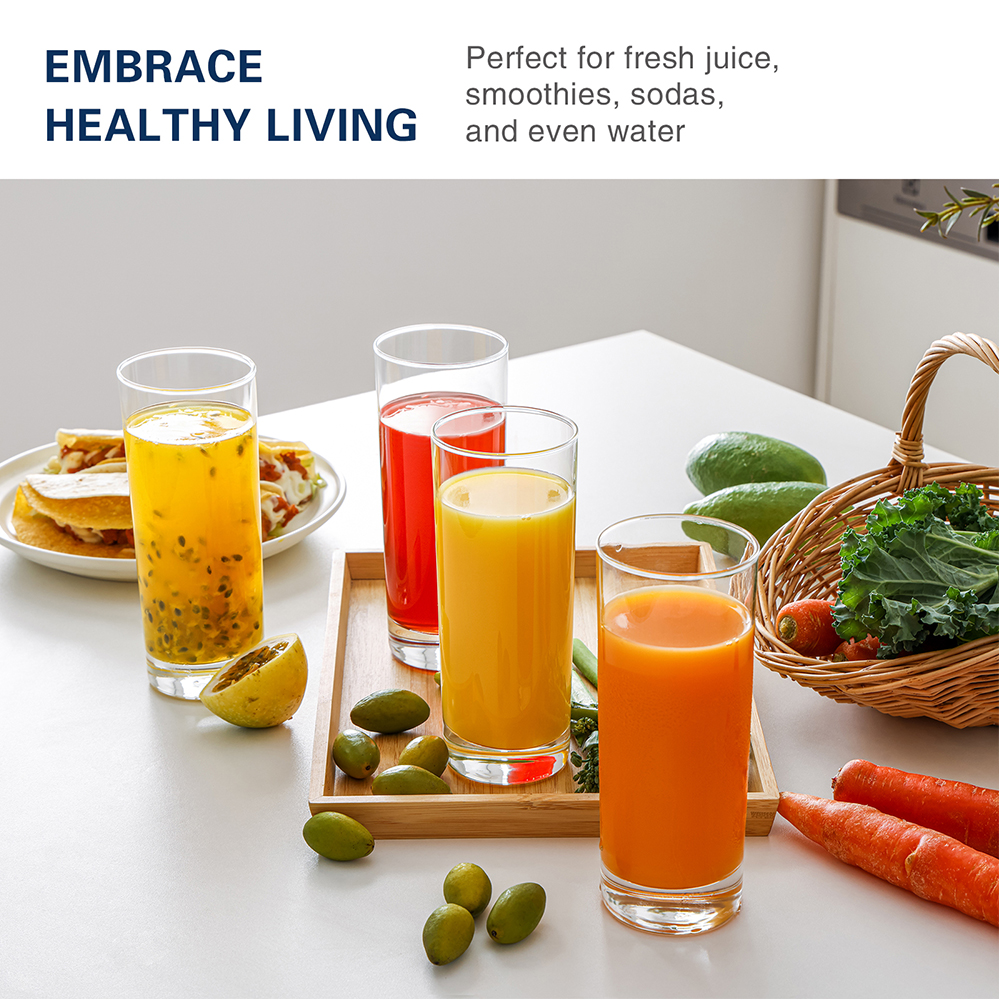 WOTOR 1/2/6PCS Glass Cup Clean Tumbler Drinkware Transparent Tea Juice Milk Coffee Mug Home Water Glasses Straight Beer Mug