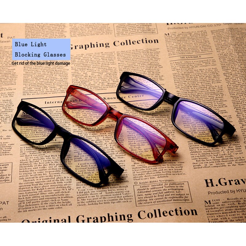 Square Women's Blue light blocking Glasses Black Men's Computer Gaming Eyeglasses Anti Radiation Vision protection R5