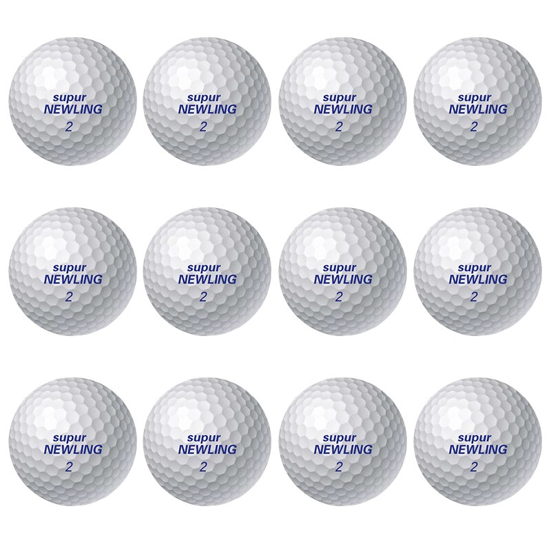 12 stk golfbolde supur newling to lag tre lag super langdistance golfbold: 2 lags spillebold