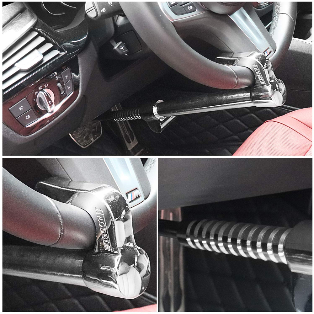 Steering Wheel Lock Car Universal Steel Anti Theft Prevent Cutting Protection Clutch Heavy Duty Truck Anti-Corrosion Retractable