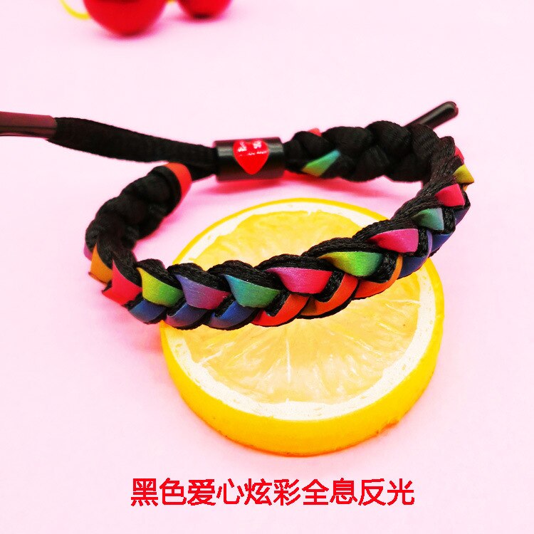 atmosphere small lion bracelet holographic reflection hand-woven lace bracelet love couple hand rope