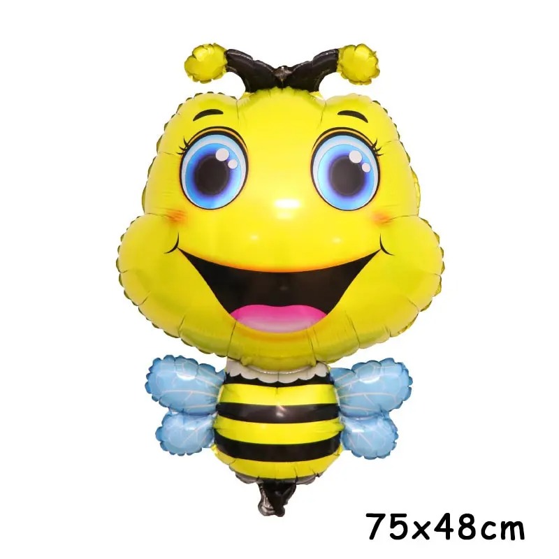 Cute Bumble Bee Honey Bee Party Decorations Cake Topper Banner Balloons Tablecloth For Kids Happy Birthday Party Supplies Decors: DARK GRAY