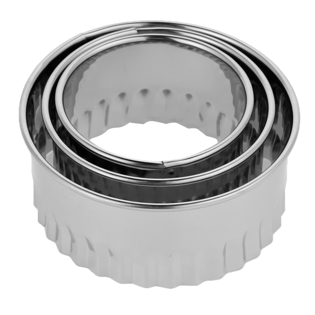 3 Pcs Rvs Ronde Dumplings Wrappers Mallen Set Cutter Maker Gereedschap Cookie Pastry Wrapper Snijden Maker Tool: D