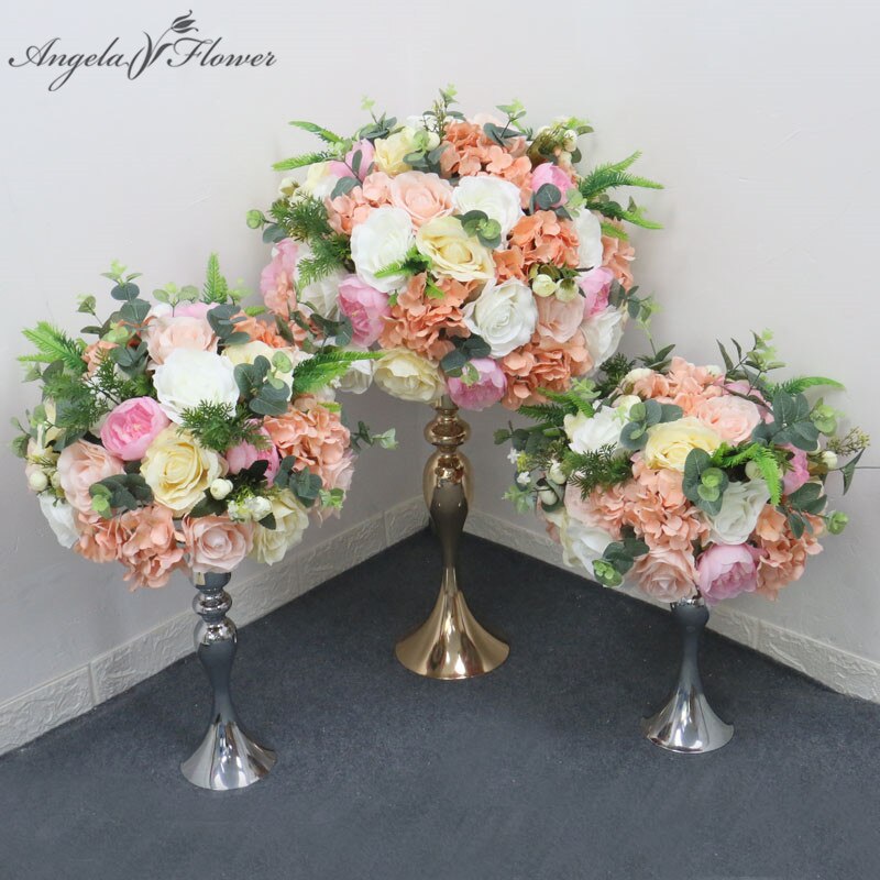 35/40/50cm Artificial flower table centerpiece party wedding backdrop decor road lead flower ball rose hydrangea rose peony leaf