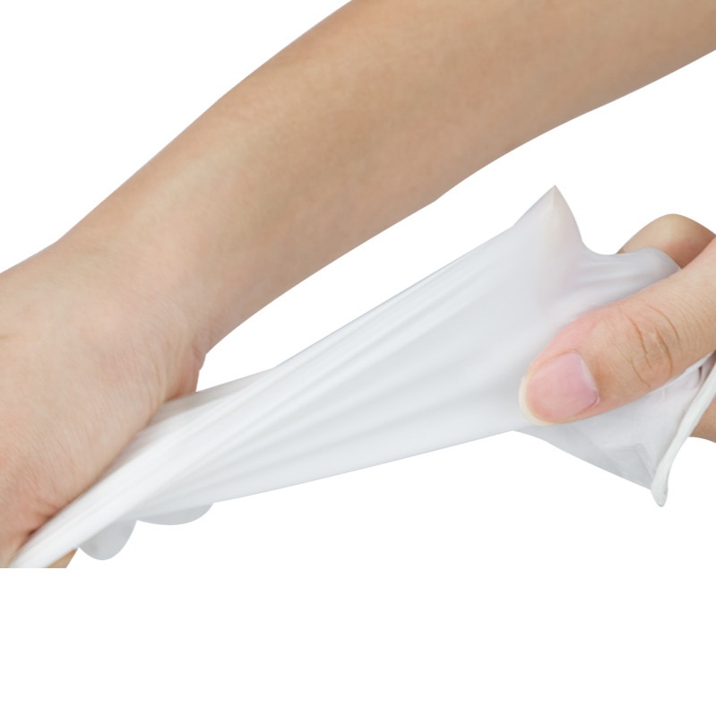 Fabriekspoedervrije, slijtvaste wegwerphandschoenen van nitril, blauwe antislip zuurbestendige laboratoriumhandschoenen van nitril