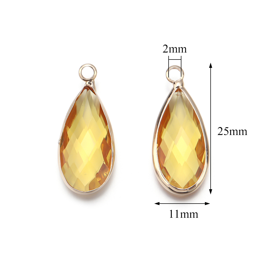 Breloques pendentif en verre de cristal en forme de larme, 5 pièces/lot, pour Couples, Bracelet, boucles d'oreilles, fournitures de fabrication de bijoux, ornements de collier à faire soi-même